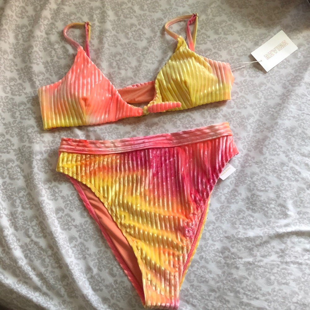 Dippin Daisys Sunset Tie Dye Bikini Set